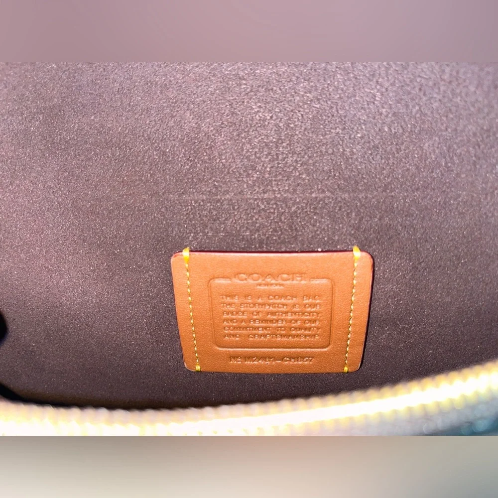 Coach Tabby Medium Polished Pebble Leather Shoulder Bag 26 - Picture 10 of 15
